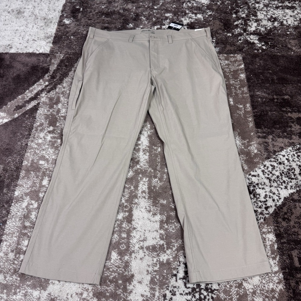 Eddie Bauer Pants Mens 42x30 Khaki Classic Fit Horizon Guide Chino Stretch NWT